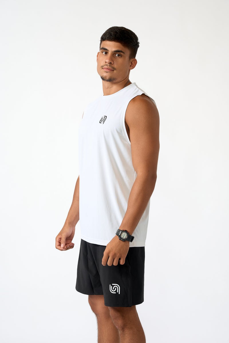 Beyond sportswear Men's White Sleeveless Top - Image 3